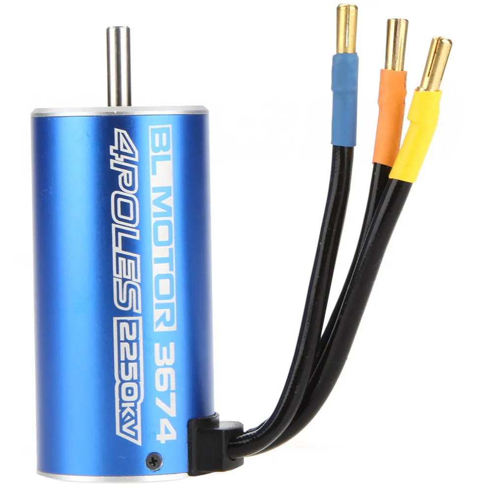 GoolRC 3674 4 полюса 2250KV бесщеточный двигатель для RC 1/8 грузовик автомобиль