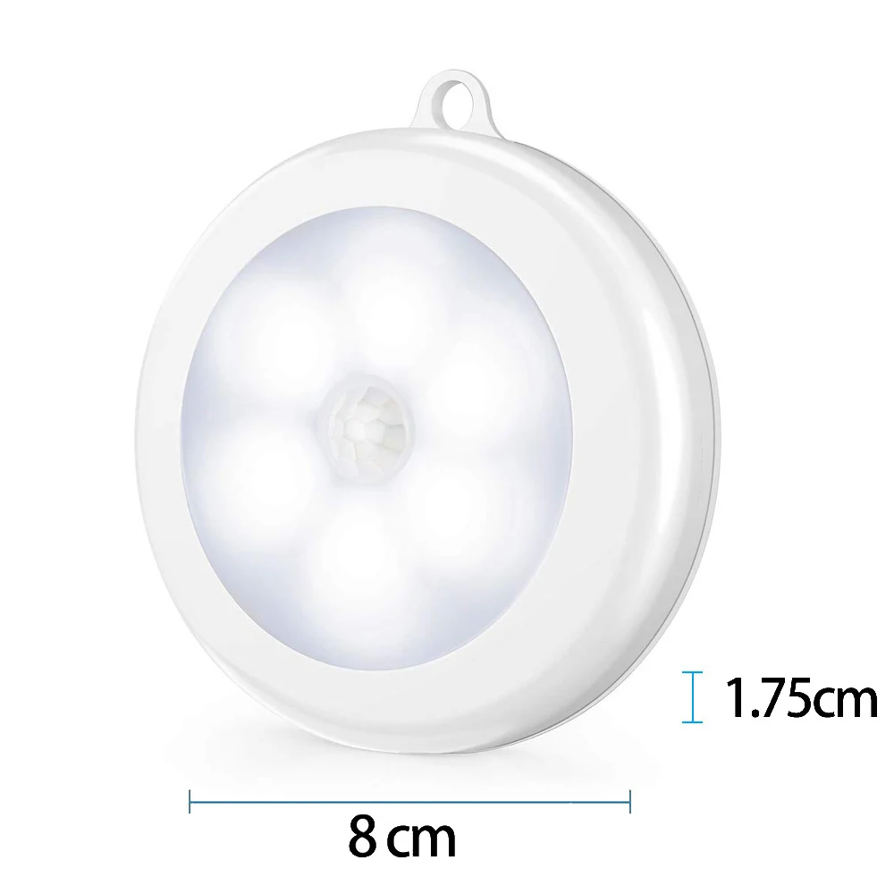 LED Light Motion Sensor Under Cabinet Wireless Puck 2 Control Method Night Lamp Battery Operated For Wardrobe | Лампы и освещение
