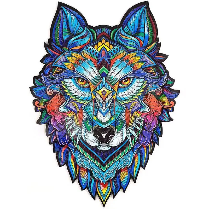 

DIY Wood Jigsaw Animal Puzzles for Kids Unique Shape A5 size 3D Wooden Puzzle Children Learning Educational Toys