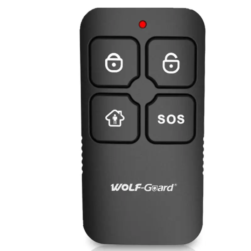 433MHz Wireless Remote Control Waterproof Black RF 4 Keys Keyfobs for Home Alarm Sceurity System