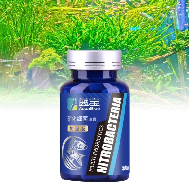 

50Pcs/Bottle Aquarium Tank Nitrifying Bacteria Fresh Water Concentrated Capsule 87HA