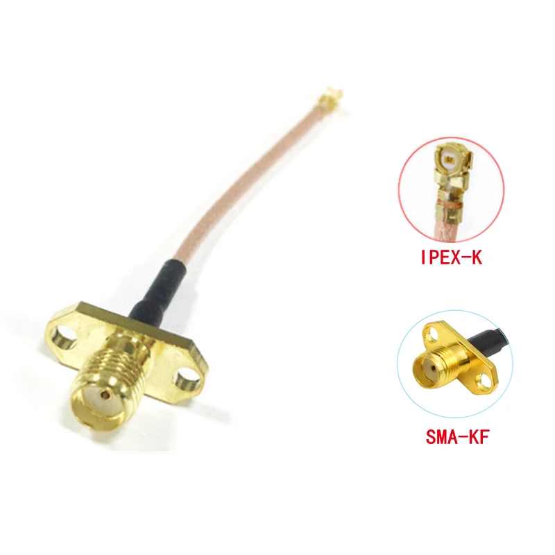 Фланцевое крепление 1 шт. разъем IPX U.fl IPEX-SMA/RP-SMA Female с 2 отверстиями RG178 фоторазъем 5