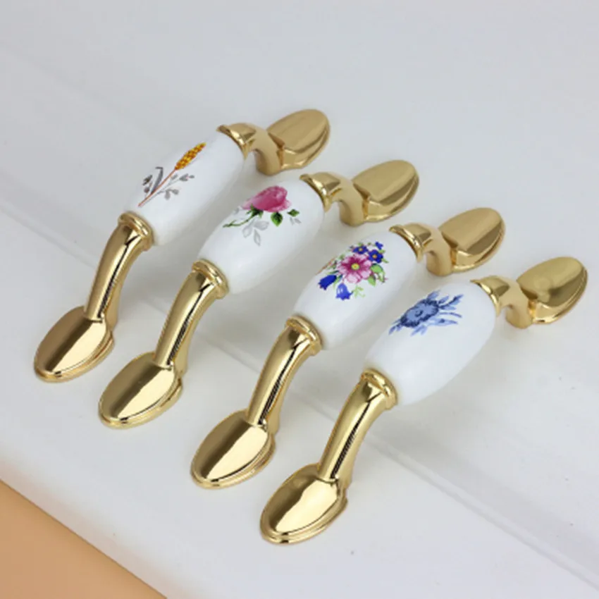 76 мм современная модная керамическая ручка для кухонного шкафа с сельским