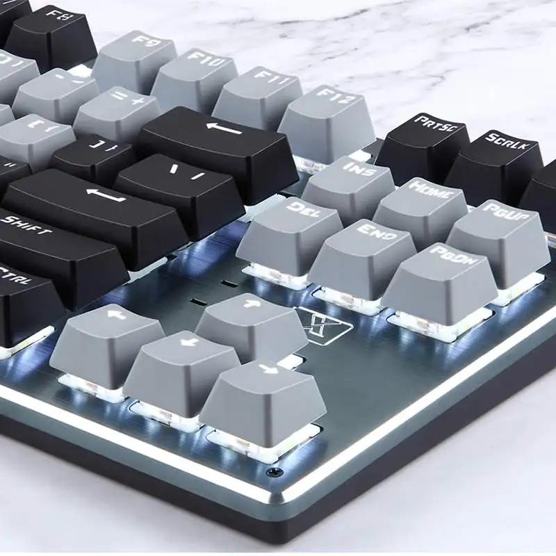 87 keys mechanical keyboard backlit wireless bluetooth compatible rechargeable gaming keyboard for laptop tablet rf912d free global shipping