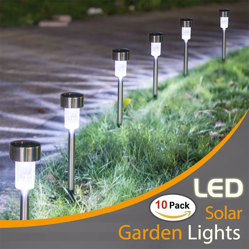 

New Solar Flower Pot Light Stainless Steel Light Solar Lawn Light Plug-In Light Solar Lawn Light