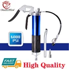 Пистолет для смазки высокого давления 6000 PSI, сверхмощный рычажный пистолет с рукояткой куб. См, 14 унций, с гибким шлангом 18 дюймов