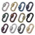 Спиральная подвеска с карабином Juya, креативный медальон ручной работы, аксессуары для самостоятельного изготовления ювелирных изделий в стиле панк