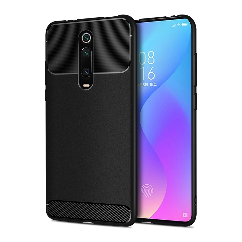 Black For Xiaomi 9T Pro phone case luxury armor business soft shell for Redmi 6A 7A 8A Pro GO K20 NOTE 7 8 pro can wireless charging - Цвет: Black