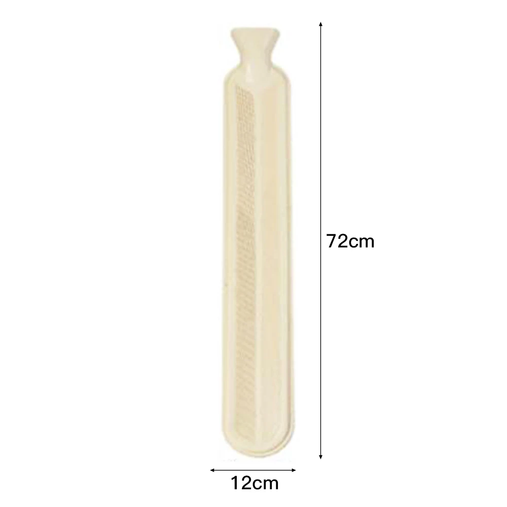 

74*14cm Fur Rubber Extra Long Hot Water Bottles Bag With Knitted Removable Cover For Waist Hand Foot Warming