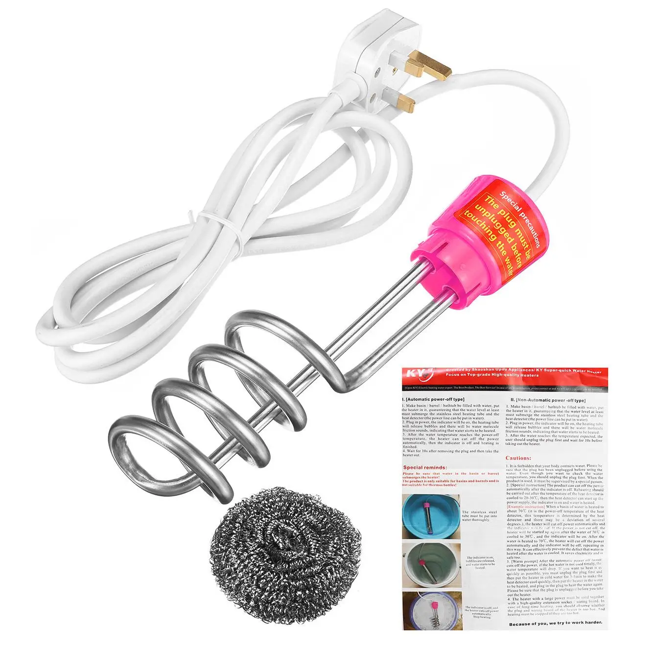 

3000W/2500W/2000W Electric Water Heater Portable Mini Hot Water Boiler Automatic Immersion Heaters for Bathroom Swimming Pool