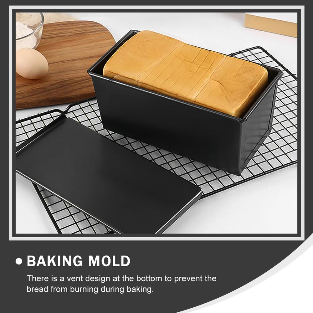 

1Pc Toast Baking Mold with Lid Non-stick Toast Box Iron Cake Toast Bread Mould