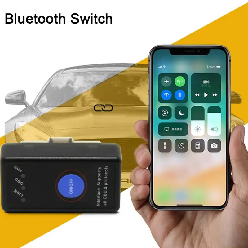 Мини ELM327 Bluetooth V1.5 OBD2 автомобильный диагностический сканер неисправностей