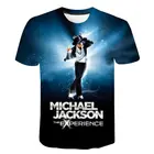 Летние Новые футболки Майкла Джексона 3D, Повседневная Уличная одежда для мальчиков и девочек, модные детские футболки с коротким рукавом для мужчин и женщин, Детская футболка