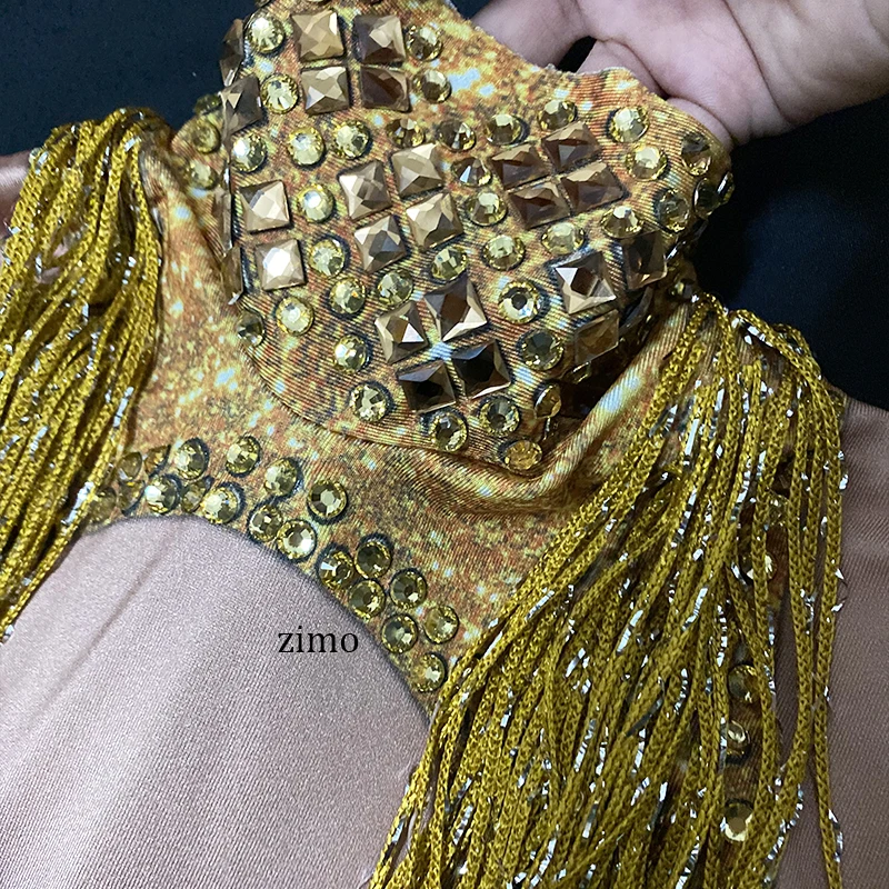 Цвета: золотистый серебристый Синие Блестящие Стразы боди с кисточками женская