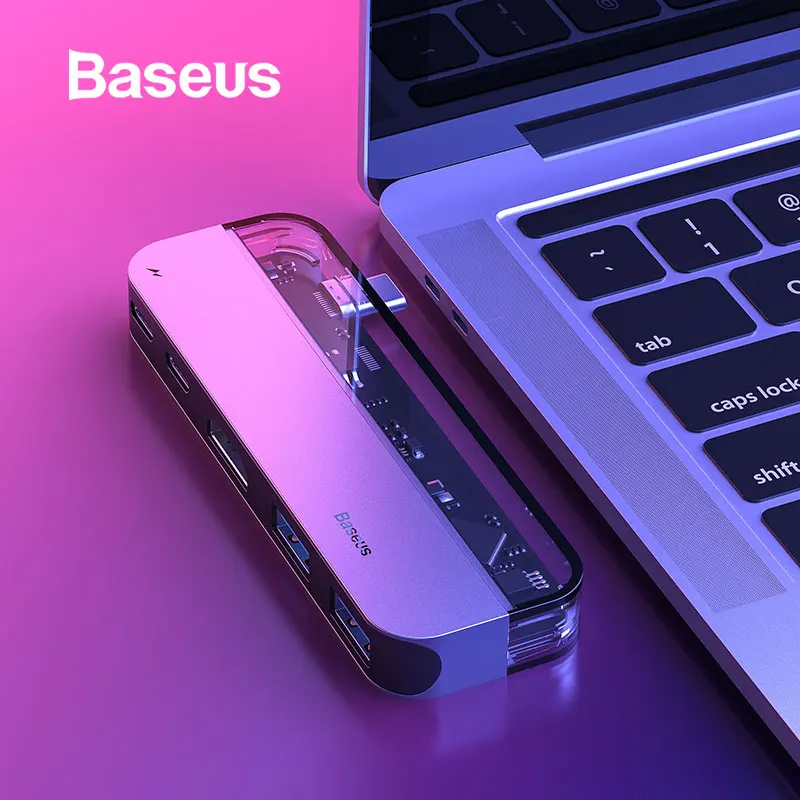 Baseus USB C концентратор 3 0 Для Macbook Pro Surface HDMI Thunderbolt адаптер питания мульти Тип для Huawei