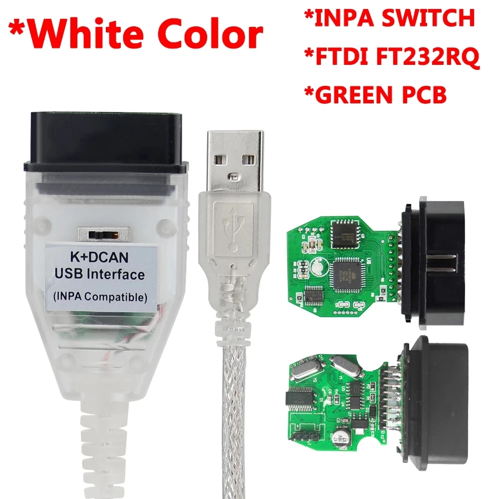 Диагностический кабель для BMW INPA K + CAN с чипом FT232RL переключателем DCAN USB