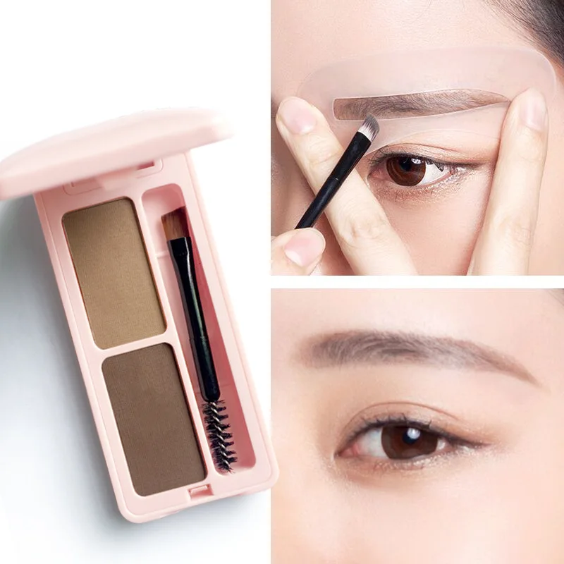 Пудра для бровей Two Ttone водостойкая устойчивая к поту и не оставляющая следов