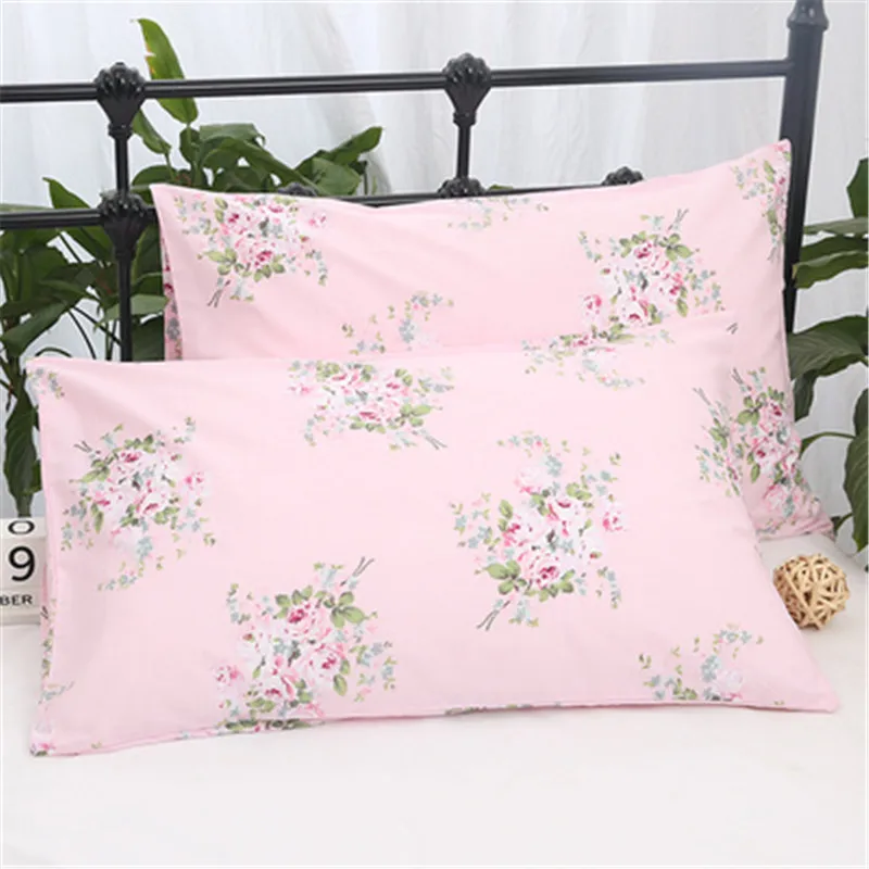 100% хлопок печать наволочка с цветочными узорами без молнии конверт подушка sham 2
