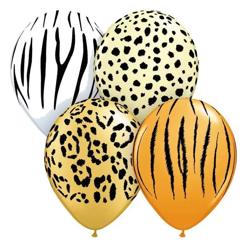 10 pcs 12inch 3.2g Animal Latex Balloons cow tiger zebra paw leopard balloon birthday party helium inflatable gifts balloons