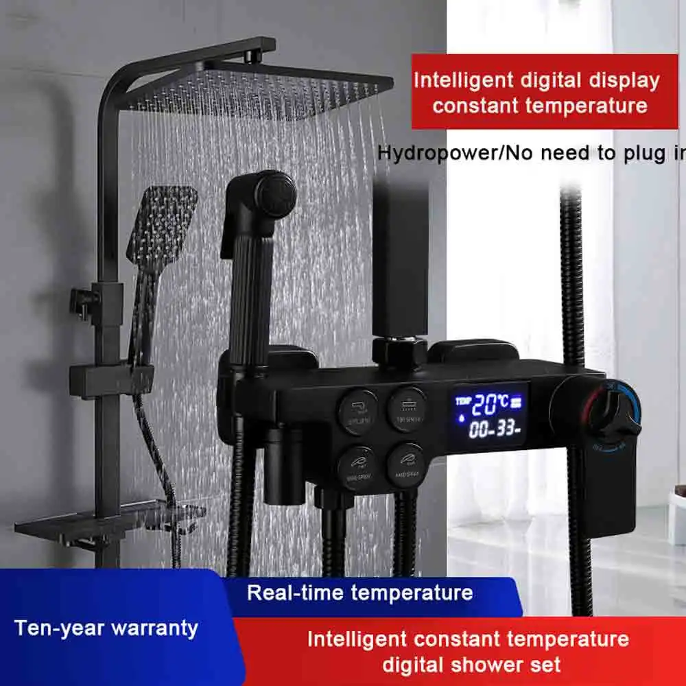 [Поставляется из: ru】ванная комната полностью медный черный душ двухрядная