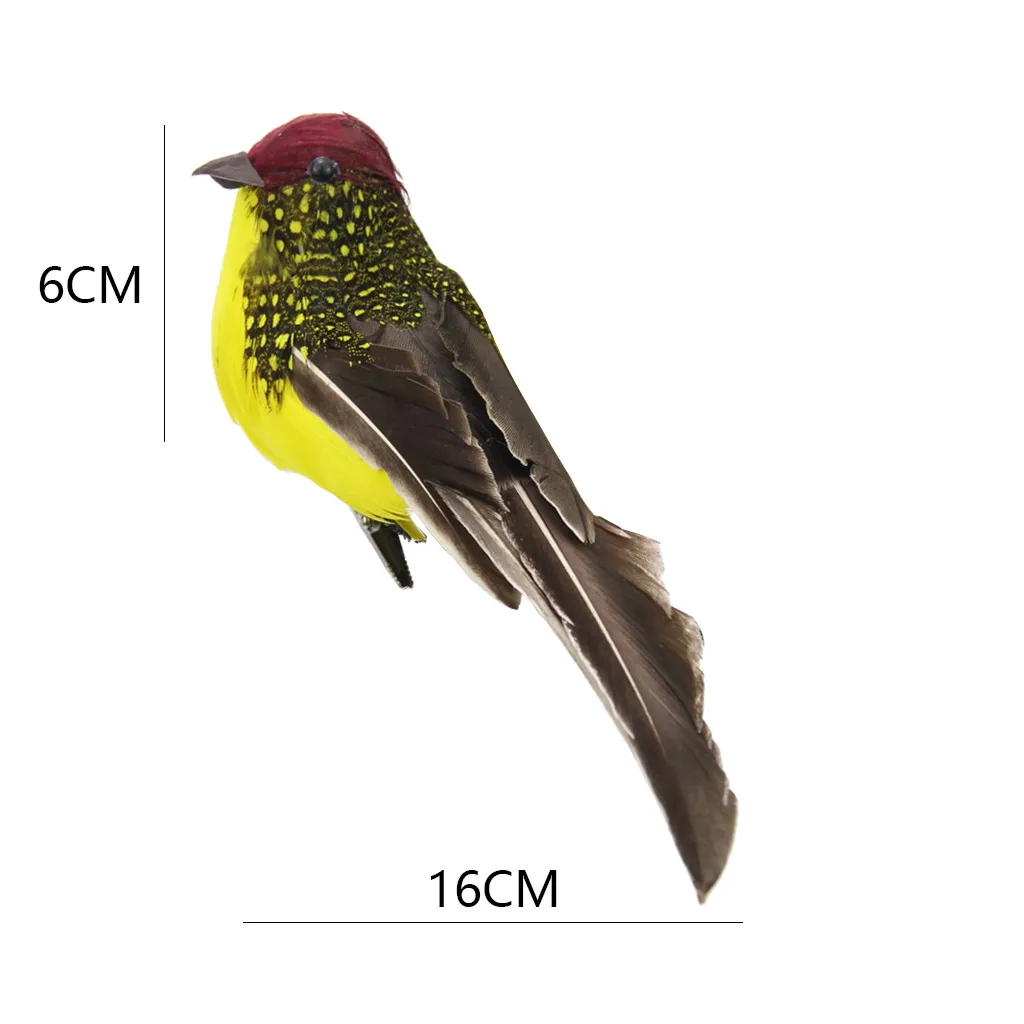 

2pcs Mini Fake Birds Artificial Feather Foam Doves Ornament Emulation Decoration Bird Model Wedding Garden Decoration 2021 #864