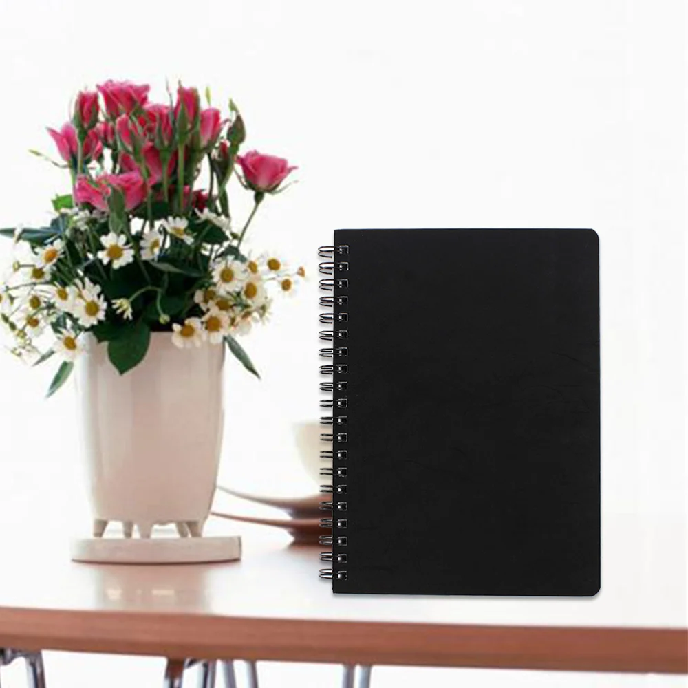 

2pcs DIY Vintage Kraft Paper Sketchbook Notebook Stationery School Supplies Spiral Coil Notepad For Painting Drawing Kids Gift