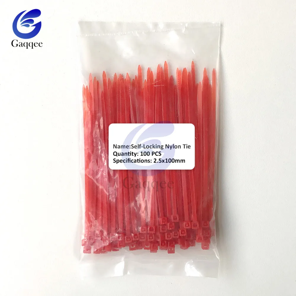 Нейлоновая кабельная стяжка 100 мм самоблокирующиеся Нейлоновые кабельные стяжки