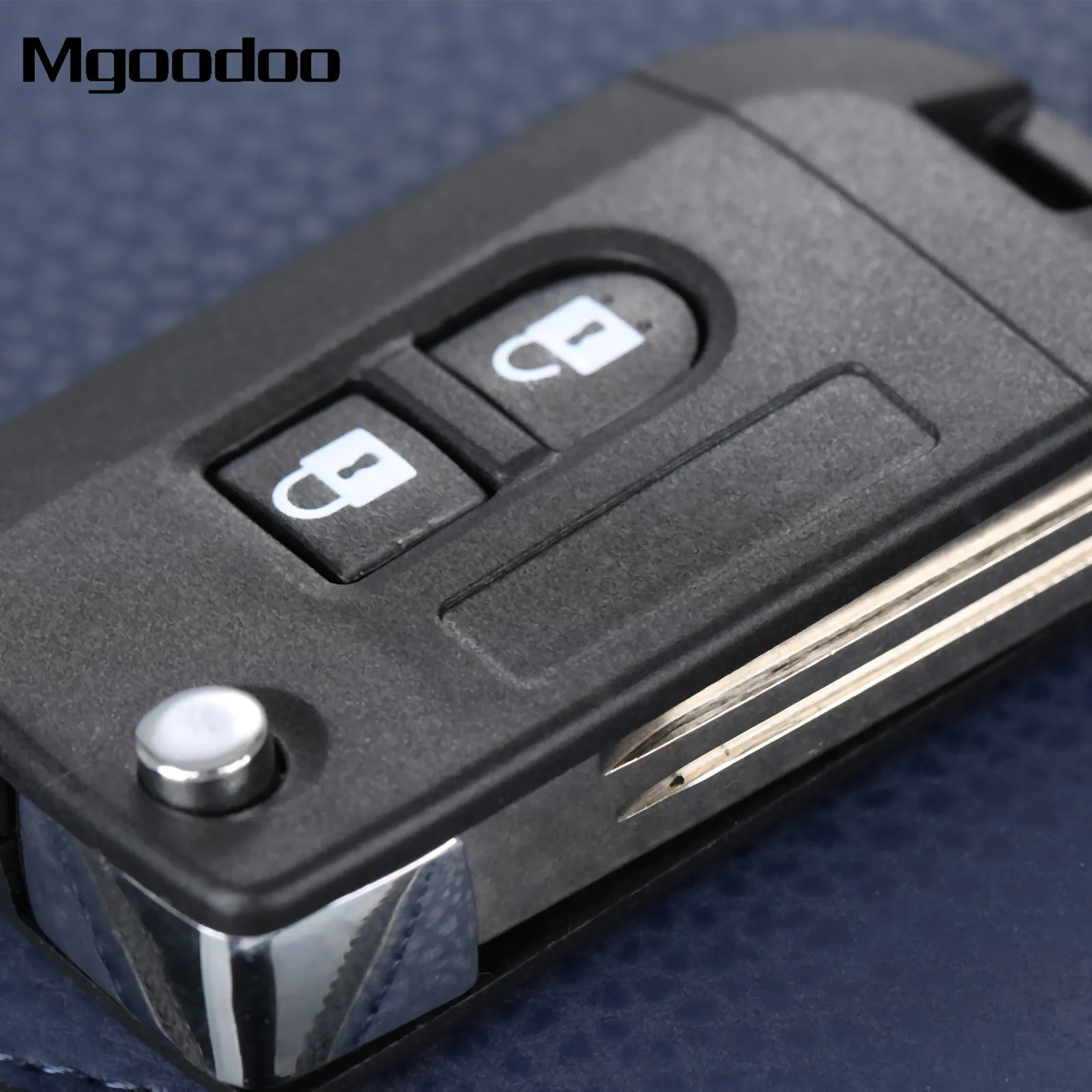 Mgoodoo 2 кнопки раскладной чехол для ключа автомобиля FOB Nissan Micra Note Navara Almera сменный