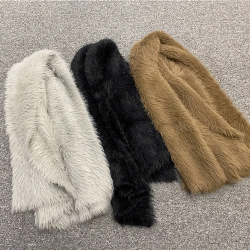 

Clearance Price Women's Fashion Knit Scarf Lady Autumn Winter Warm Mid-Length Furry Scarves