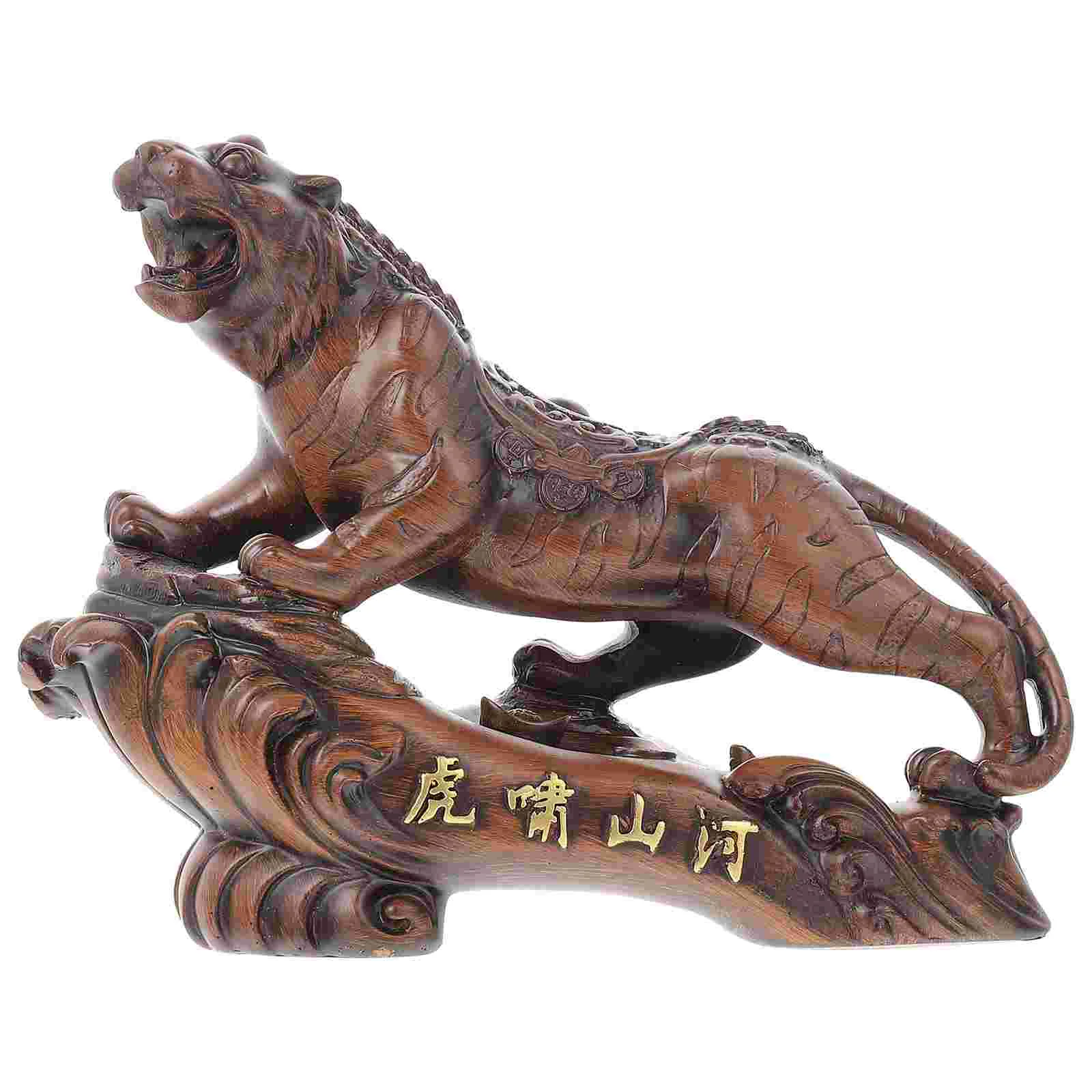 

1 шт., тигровый декор, интересный Новогодний подарок 2022, имитация эбенового тигра