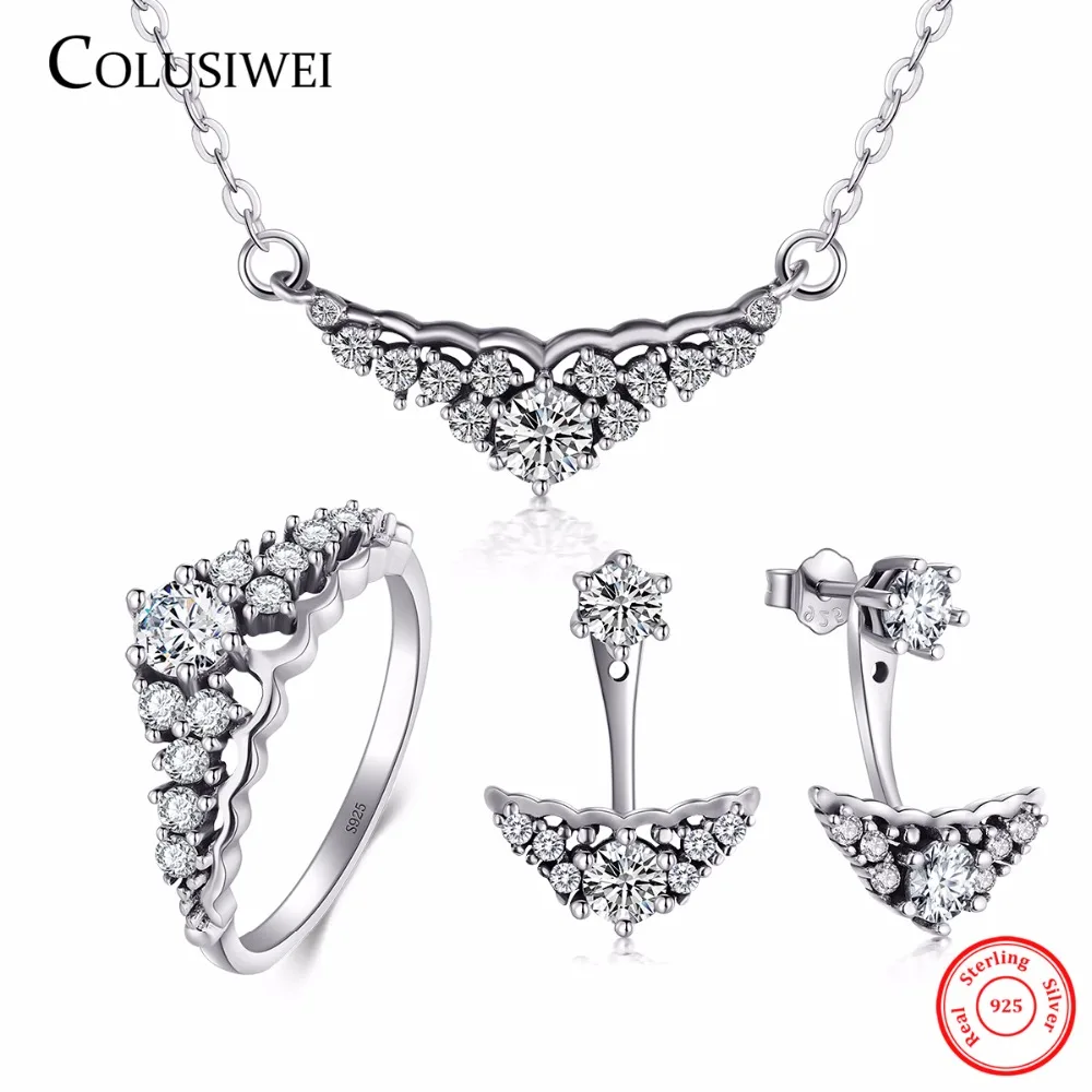 Комплект ювелирных изделий из серебра 2021 пробы классическое обручальное кольцо