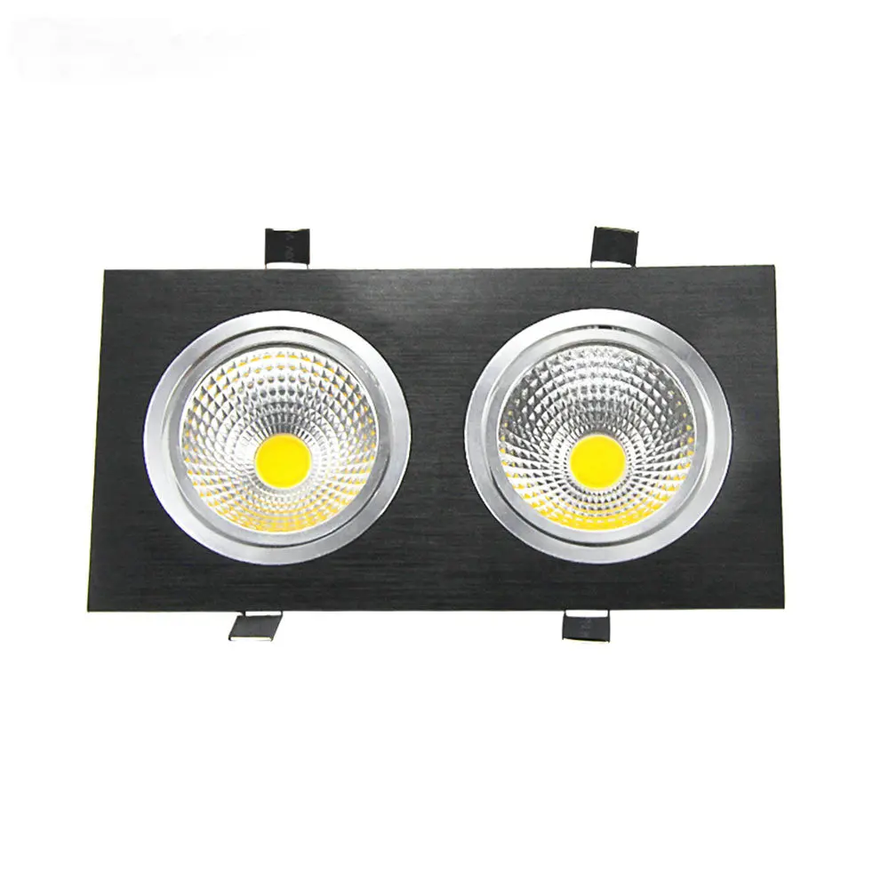 Встраиваемый потолочный светильник с двойной головкой 4 шт./лот 20 Вт Cob светодиод