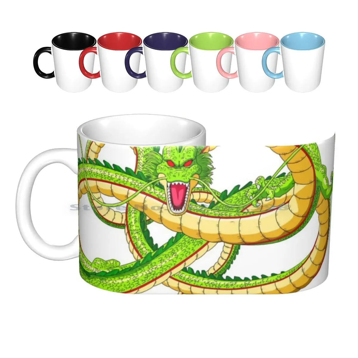 

Керамические кружки Shenron, кофейные чашки, кружка для молока, чая, кружка Shenron Dragon Dbz, манга, анимация, японская раковина, креативный трендовый ...