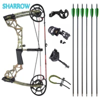 40 60lbs archery compound bow set adjustable catapult steel ball with bow sight for outdoor sports hunting shooting accessories