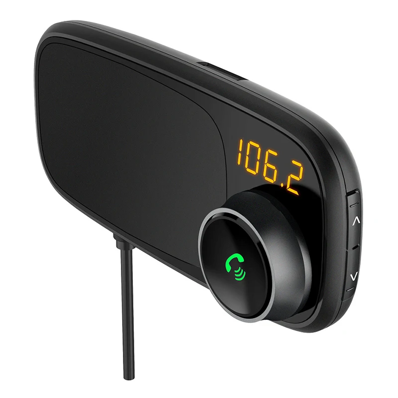 Автомобильный Bluetooth fm передатчик с магнитным держателем для телефона QC 3 0 зарядка