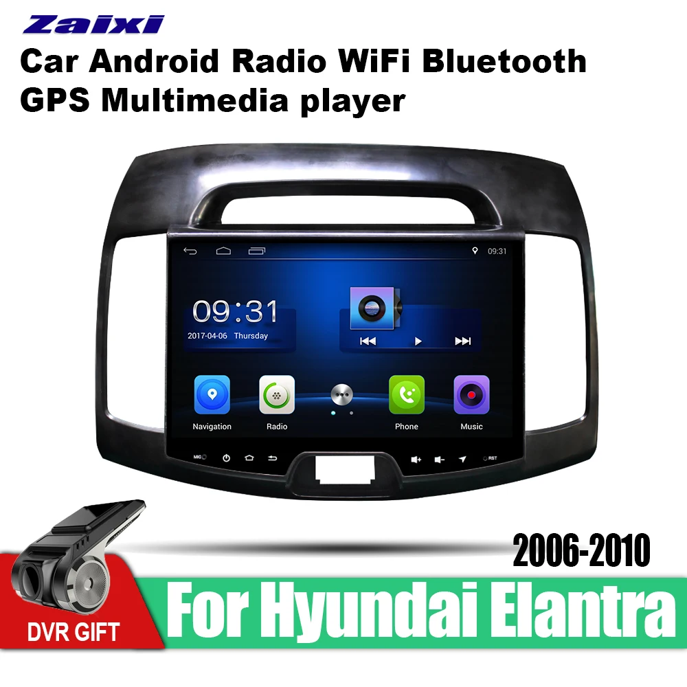 

ZaiXi Android Car 2 din multimedia GPS Navigation For Hyundai Elantra 2006-2010 vedio stereo Radio audio wifi video map video