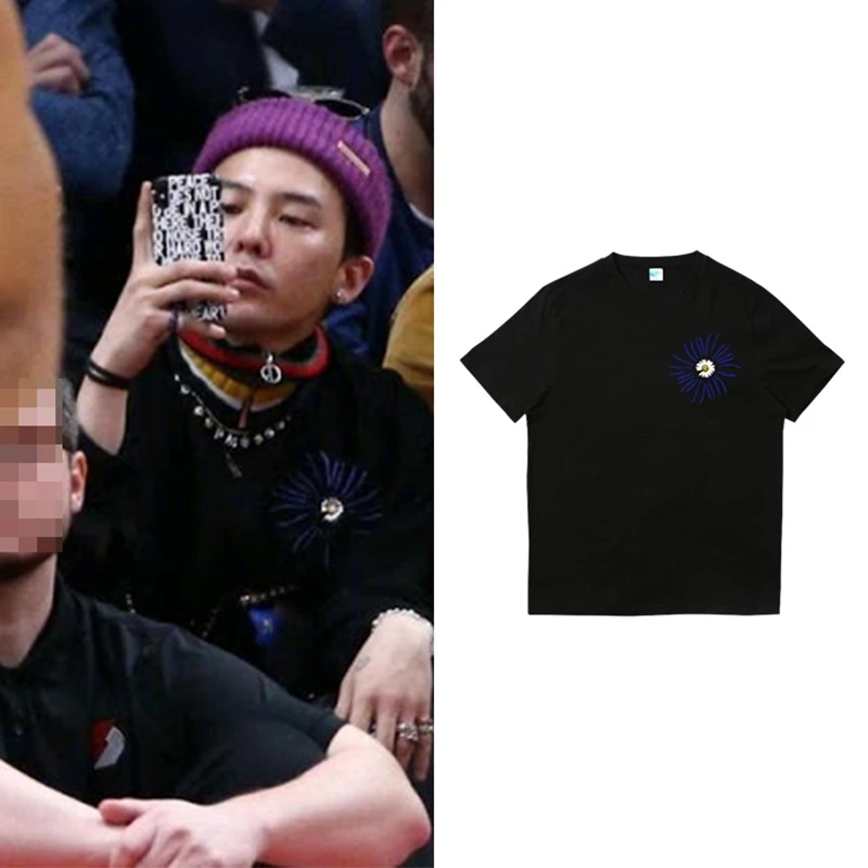 KPOP BIGBANG GD G-Dragon men t-shirt Daisy short sleeve casual Tops summer T shirt unisex tee | Мужская одежда