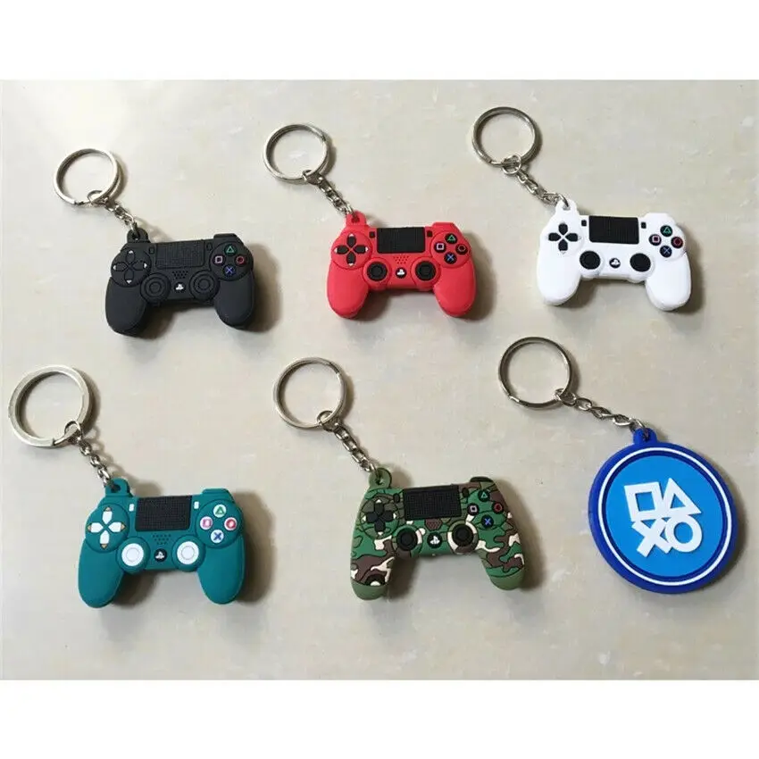 

Game Controller Keychains Mini Gamepad Keyring Pendant Charm Video Game Party Favors Cute Game Soft Rubber Key Chains Boy Gift