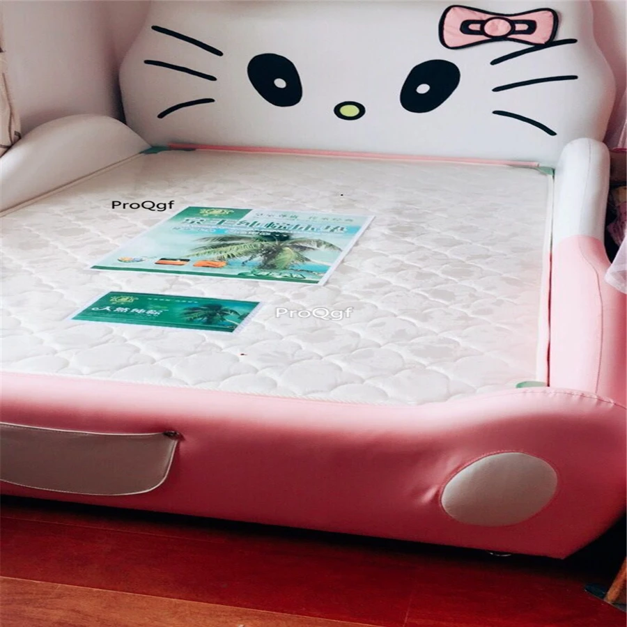 ProQgf 1Pcs A Set Children pink cat girl like Bed only bed price