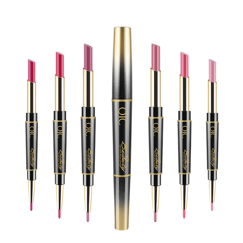 Новинка двухсторонняя матовая помада QIC 14 цветов/партия карандаш для губ макияж