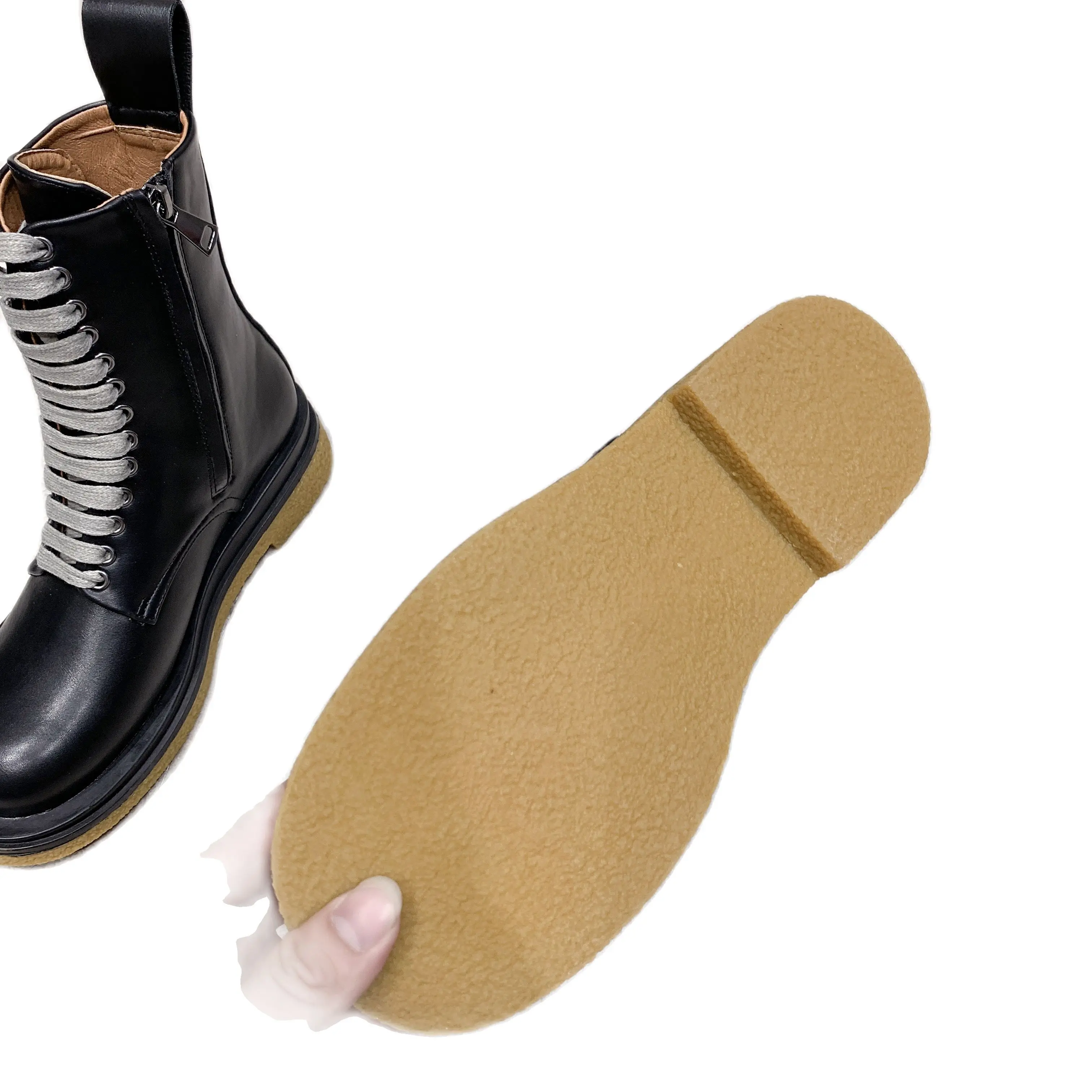 

Winter for woman new fashion sexy consice shoes Round toe Cross tied concise new Zipper boots Flat boots Matin boots 40