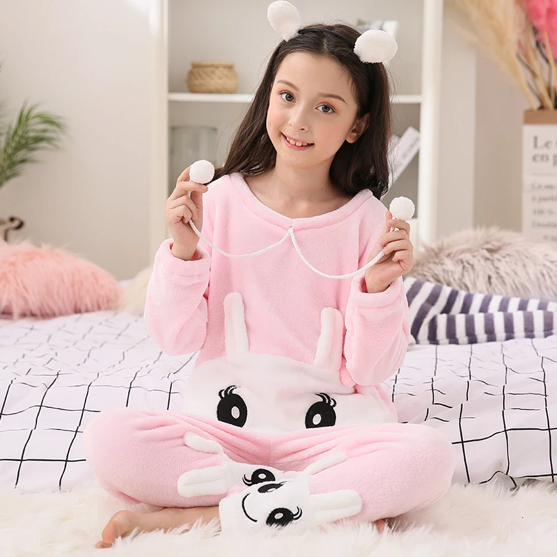 Новинка распродажа Зимние Детские флисовые пижамы теплая фланелевая одежда для