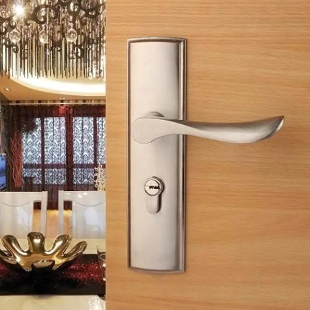 

New aluminum material interior door lock Living Room Bedroom Bathroom door handle lock