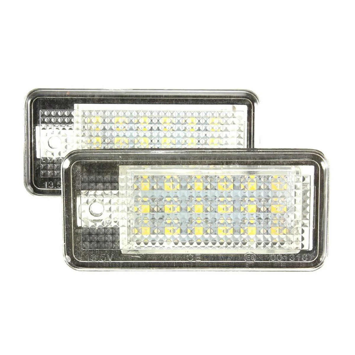 2 шт. 18 светодиодный ных ламп для освещения номерного знака Audi A3 S3 A4 S4 A6 C6 A8 S8 Q7