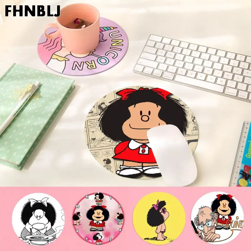 

FHNBLJ Top Quality Cartoon Mafalda Gamer Speed Mice Retail Small Rubber Mousepad gaming Mousepad Rug For PC Laptop Notebook