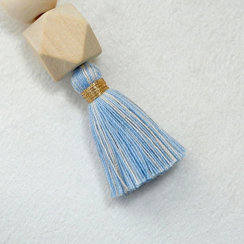 

Bohemian Wood Tassel Hook Earrrings Natural Wooden Beaded Drop Earrings Women 83XF