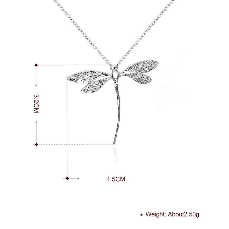 Fashion Necklace Silver Creative Dragonfly Woman Romantic Anniversary Party Gift Trend Jewelry 2021 | Украшения и аксессуары