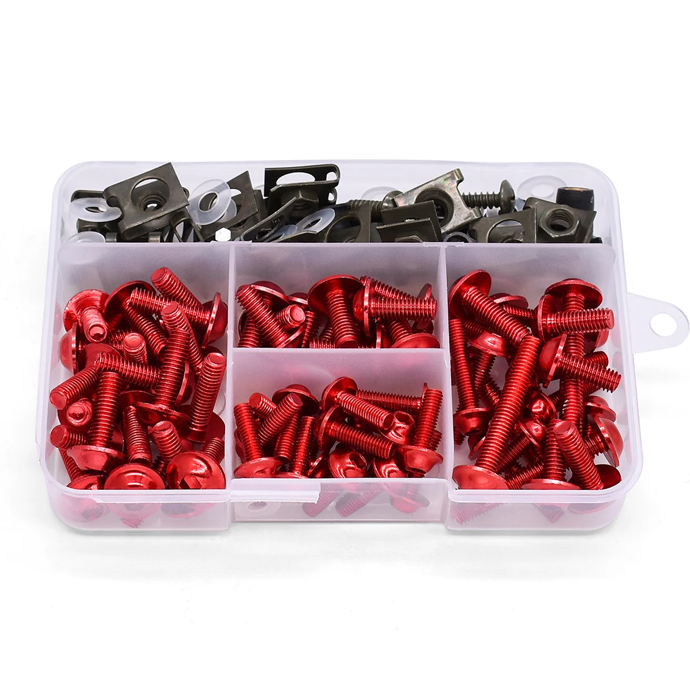 Universal Motorcycle Fairing Screw Spring Bolts Kit Body Fastener Clips For Suzuki GSXR600 GSXR750 GSXR1000 SV650 CBR600 Katana |