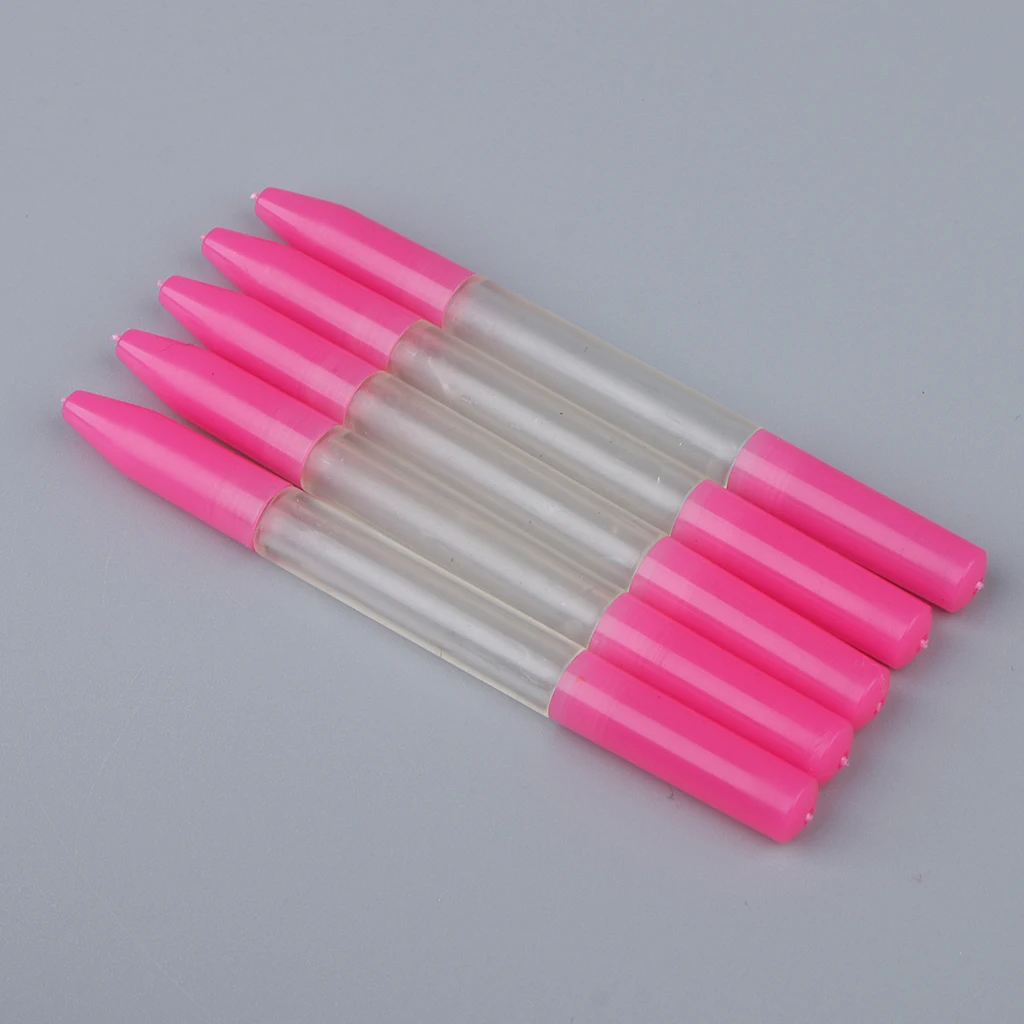 

5x Plastic Pink Watch Clock Grandfather Clocks Oil Pen For Oiler Repair Tool