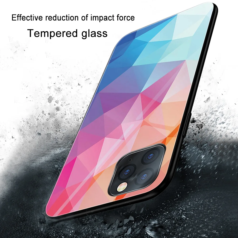 

Fashion colorful pattern Case for Iphone 12 case for Iphone 1211 Pro XR XS MAX MINI X 7 8 6 6S Plus SE 2020 Tempered Glass Cover